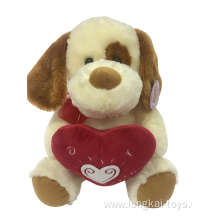 Plush Dog Holding Heart